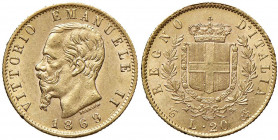 Vittorio Emanuele II (1861-1878) 20 Lire 1869 T - Nomisma 856 AU
