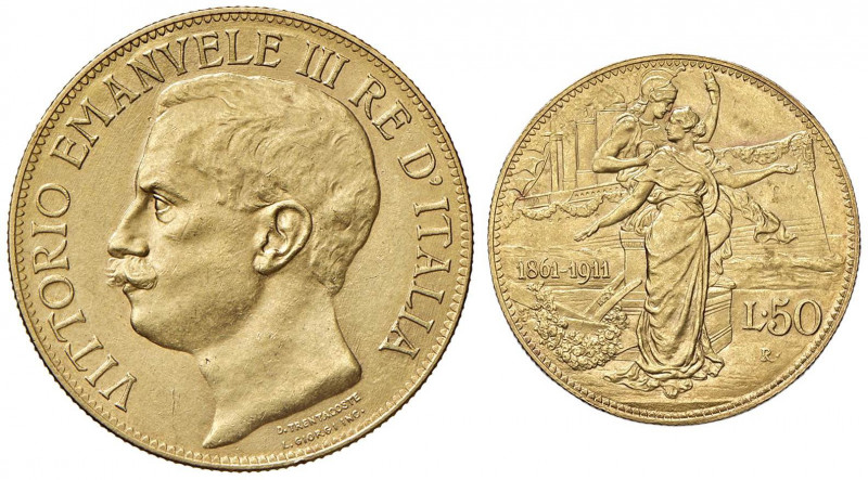 Vittorio Emanuele III (1900-1946) 50 Lire 1911 - Nomisma 1066 AU R In