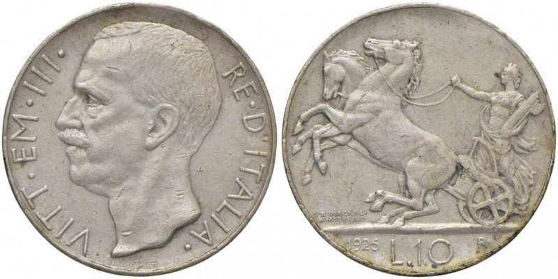 Vittorio Emanuele III (1900-1946) 10 Lire 1926 - Nomisma 1106 AG R Sigillata BB ...