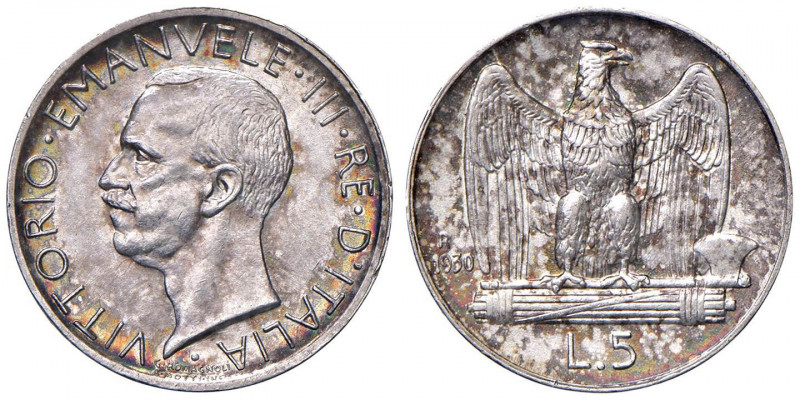 Vittorio Emanuele III (1900-1946) 5 Lire 1930 - Nomisma 1138 AG