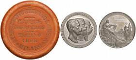 MEDAGLIE DEI SAVOIA Medaglia 1898 Esposizione generale italiana - Opus: Johnson - MA (g 68,57 - Ø 52 mm) In astuccio rotondo originale