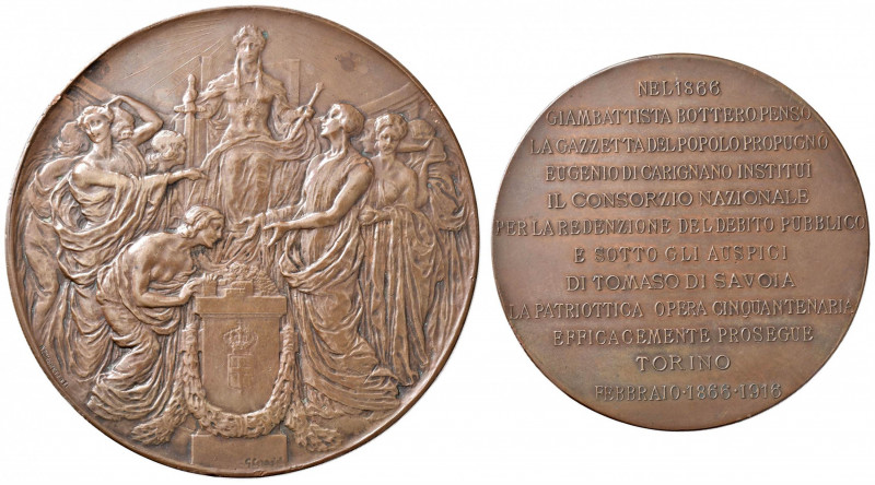 MEDAGLIE DEI SAVOIA Medaglia 1916 - Opus: Repettati - AE (g 134 - Ø 80 mm) Colpi...