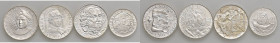 REPUBBLICA ITALIANA (1946-) Lotto di 4 monete in AG senza astucci come da foto.