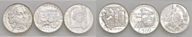 REPUBBLICA ITALIANA (1946-) Lotto di 3 monete in AG senza astucci come da foto.