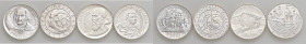 REPUBBLICA ITALIANA (1946-) Lotto di 4 monete in AG senza astucci come da foto.