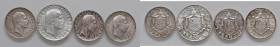 ALBANIA Lotto di tre monete da 1 Frang e una moneta da 2 Franga in AG come da foto da esaminare. Non si accettano resi