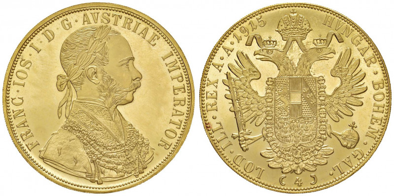 AUSTRIA Francesco Giuseppe (1848-1916) 4 Ducati 1915 riconio - AU (g 14,00) Fond...