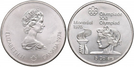 CANADA Elisabetta (1952-) 5 Dollari 1974 - AG (g 24,15)