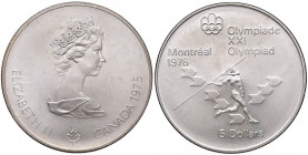 CANADA Elisabetta (1952-) 5 Dollari 1975 - AG (g 24,44)