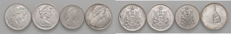 CANADA Elisabetta (1952-) Lotto di quattro monete in AG come da foto da esaminar...