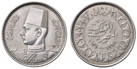 EGITTO Farouk I (1936-1952) 2 Piastre 1939 - KM 365 AG (g 2,80)