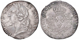 FRANCIA Luigi XV (1715-1774) Ecu 1770 M - Gad. 322 AG (g 29,19) Piccole screpolature al D/ e macchie al R/