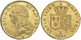 FRANCIA Luigi XVI (1774-1793) Doppio luigi 1786 I - Gad. 363 AU (g 15,23) Minimi graffietti di conio al R/, bei fondi lucenti