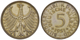 GERMANIA 5 Marchi 1951 G - KM 112 AG (g 11,14)