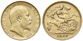 INGHILTERRA Edoardo VII (1901-1910) Mezza sterlina 1906 - KM 804 AU (g 3,99)