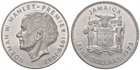 JAMAICA 5 Dollari 1973 - KM 59 AG (g 43,00)