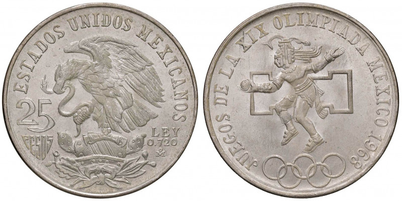 MESSICO 25 Pesos 1968 - KM 479.1 AG (g 22,5)