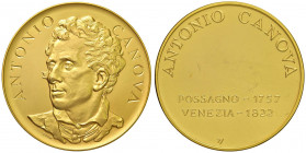 Antonio Canova Medaglia - Opus: Cattaneo - MD (g 76,24 - Ø 62 mm)