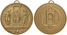 MILANO Medaglia Cappella di S. Ambrogio e San Gervasio e Provasio - AE dorato (g 172 - Ø 75 mm)