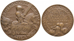 MILANO Medaglia 1907 a Francesco Pozza - Opus: Johnson - AE (g 119,85 - Ø 62 mm)
