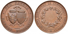 NAPOLI Medaglia 1881 Congresso Ginnastico - Opus: Insenga - AE (g 44,49 - Ø 44 mm)