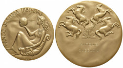 ROMA Medaglia Banco di Roma 1880-1980 - Opus: Veroni MD (g 159 - Ø 71 mm) Con certificato