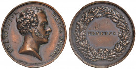 VENEZIA Medaglia 1840 Francesco Haiez - Opus: Manfredini - AE (g 36,27 - Ø 41 mm) RR Colpi al bordo e campi lucidati