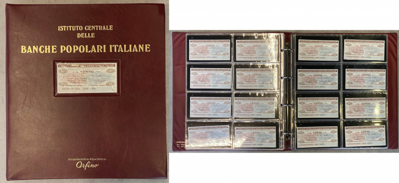 MINIASSEGNI Collezione numerica completa delle Banche Popolari Italiane in album...