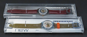 OROLOGI SWATCH Lotto di due orologi Swatch con movimento automatico, fondello a vista e cassa con diametro da 37 mm. Entrambi gli Orologi sono nuovi, ...