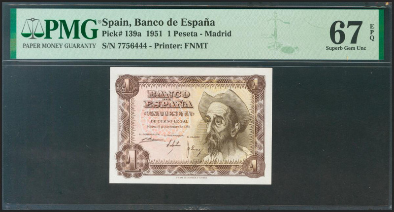 1 Pesetas. 19 de Noviembre de 1951. Sin serie. (Edifil 2021: 461, Pick: 139a). R...