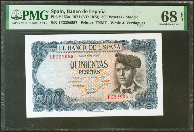 500 Pesetas. 23 de Julio de 1971. Serie 1E. (Edifil 2021: 473a, Pick: 153a). Rar...