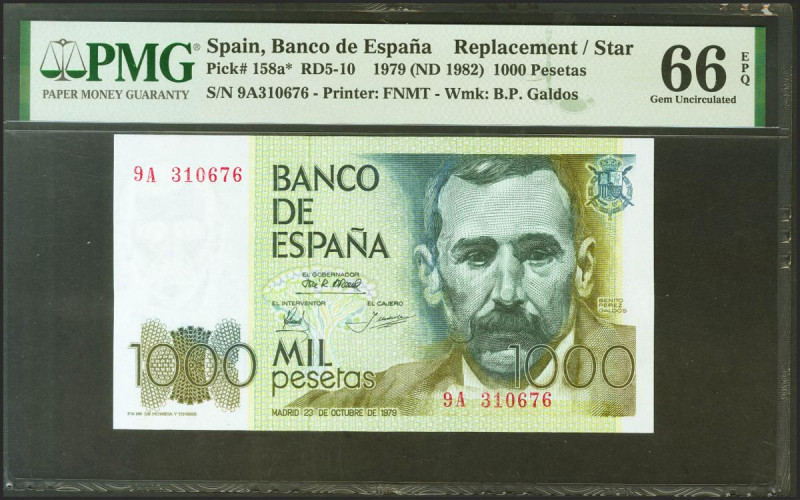 1000 Pesetas. 23 de Octubre de 1979. Serie especial 9A. (Edifil 2021: 477b, Pick...