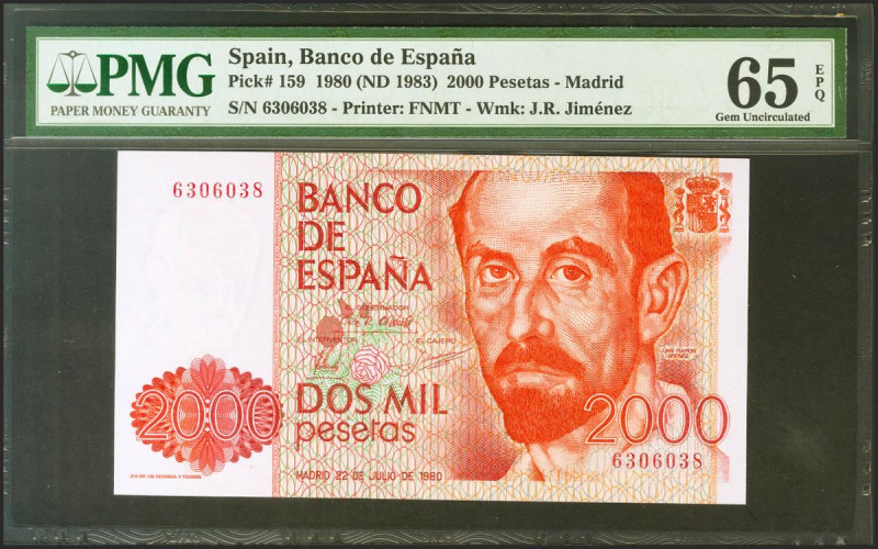 2000 Pesetas. 22 de Julio de 1980. Sin serie. (Edifil 2021: 479, Pick: 159). Apr...