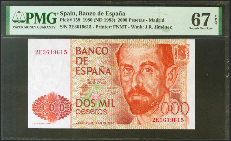 2000 Pesetas. 22 de Julio de 1980. Serie 2E. (Edifil 2021: 479a, Pick: 159). Inu...