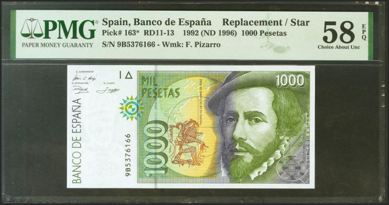 1000 Pesetas. 12 de Octubre de 1992. Tipo II y serie especial 9B. (Edifil 2021: ...