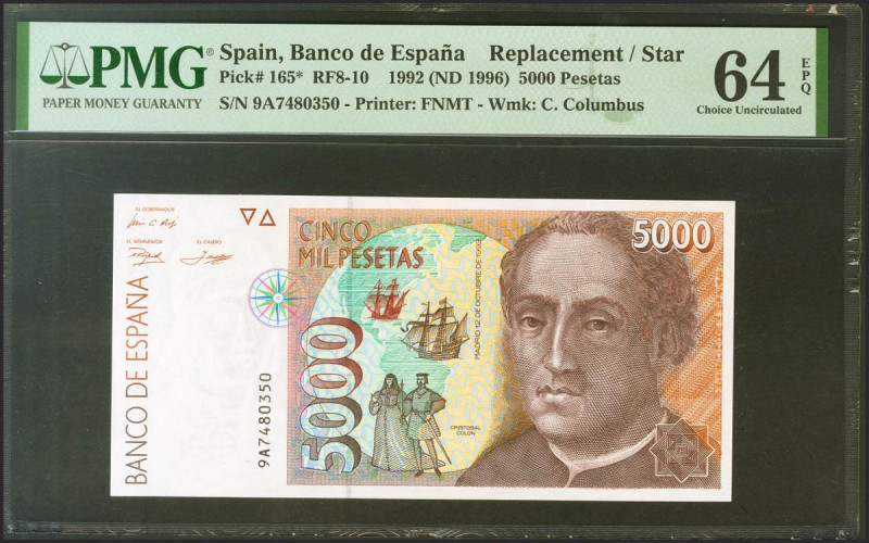 5000 Pesetas. 12 de Octubre de 1992. Serie especial 9A. (Edifil 2021: 484b, Pick...