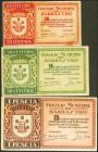 BARBASTRO (HUESCA). 25 Céntimos, 50 Céntimos y 1 Peseta. 18 de Agosto de 1937. Series A, B y C, respectivamente. (González: 880/82). EBC-.