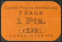 FRAGA (HUESCA). 1 Peseta. (1936ca). (González: 2513). Raro. EBC.
