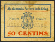 FARNERS DE LA SELVA (GERONA) . 50 Céntimos. 3 de Junio de 1937. (González: 7829). BC+.