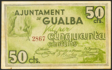 GUALBA (BARCELONA). 50 Céntimos. Mayo 1937. Serie A. (González: 8140). EBC.