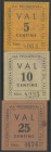 PARETS DEL VALLES (BARCELONA). 5 Céntimos y 25 Céntimos. Agosto 1937. (González: 9155/57). Inusuales. EBC.