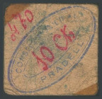 PRADELL (TARRAGONA). 10 Céntimos. (1938ca). (González: 9413). Muy raro. BC.