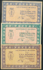 SURIA (BARCELONA). 25 Céntimos, 50 Céntimos y 1 Peseta. 3 de Mayo de 1937. (González: 1065/67). EBC.