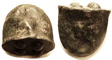 AKRAGAS , Cast Æ Tetras, "tooth-shaped," c.440-430 BC, Eagle stg l/crab/4 pellet...