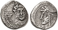 CILICIA , Uncertain, 4th cent BC, Obol, Satrap head l, in bashliq/Female head facg 3/4 left, rose to left (very clear on this coin); SNG Cop Supp 537;...