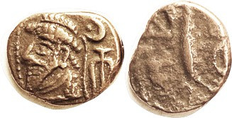 ELYMAIS , Kamnaskires VI, Æ Drachm, GIC-5890 (£35), bust l., cresc above anchor/...