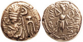 ELYMAIS , Phraates, Æ Drachm, GIC-5899, Bust l./Artemis stg r; VF, centered with full (tho crude) rev lgnd, scarce thus. Light brown. (A VF brought $6...