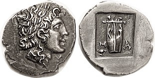 MASIKYTES , Lycian League Hemidrachm, c. 48-20 BC, Apollo head r/Lyre, M-A below...