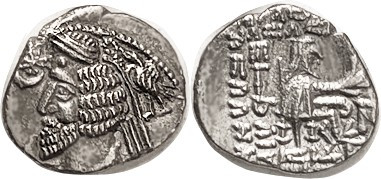 PARTHIA , Phraates IV, Drachm, Sellw. 54.9; EF, a touch off-ctr, well struck & g...