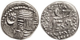 PARTHIA , Artabanus II, Drachm, Sellw.63.12, EF, only sl off-ctr, good metal for this with darkish tone. Sharp well-struck portrait. Scarcer Mithradat...